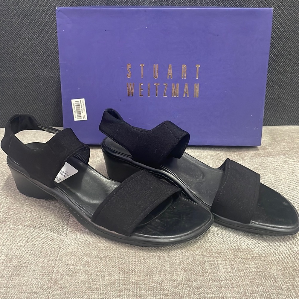 Stuart Weitzman Bandito Black Basic Stretch Size … - image 1